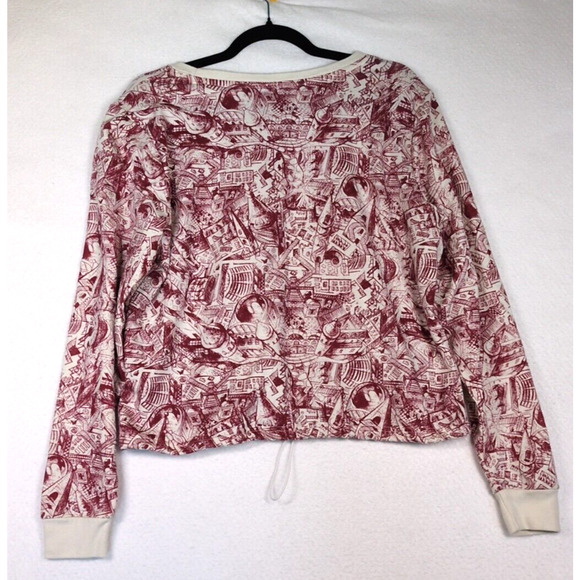 Harry Potter Hogwarts Sketch Cinch Waist Sweat Shirt Size L - Picture 10 of 12